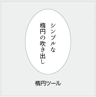 楕円ツールで作るシンプルな楕円の吹き出しの目次画像